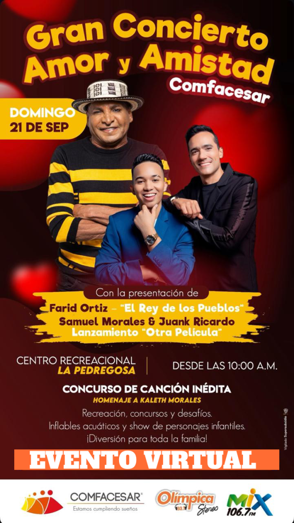 Gran concierto amor y amistad Comfacesar (Virtual)